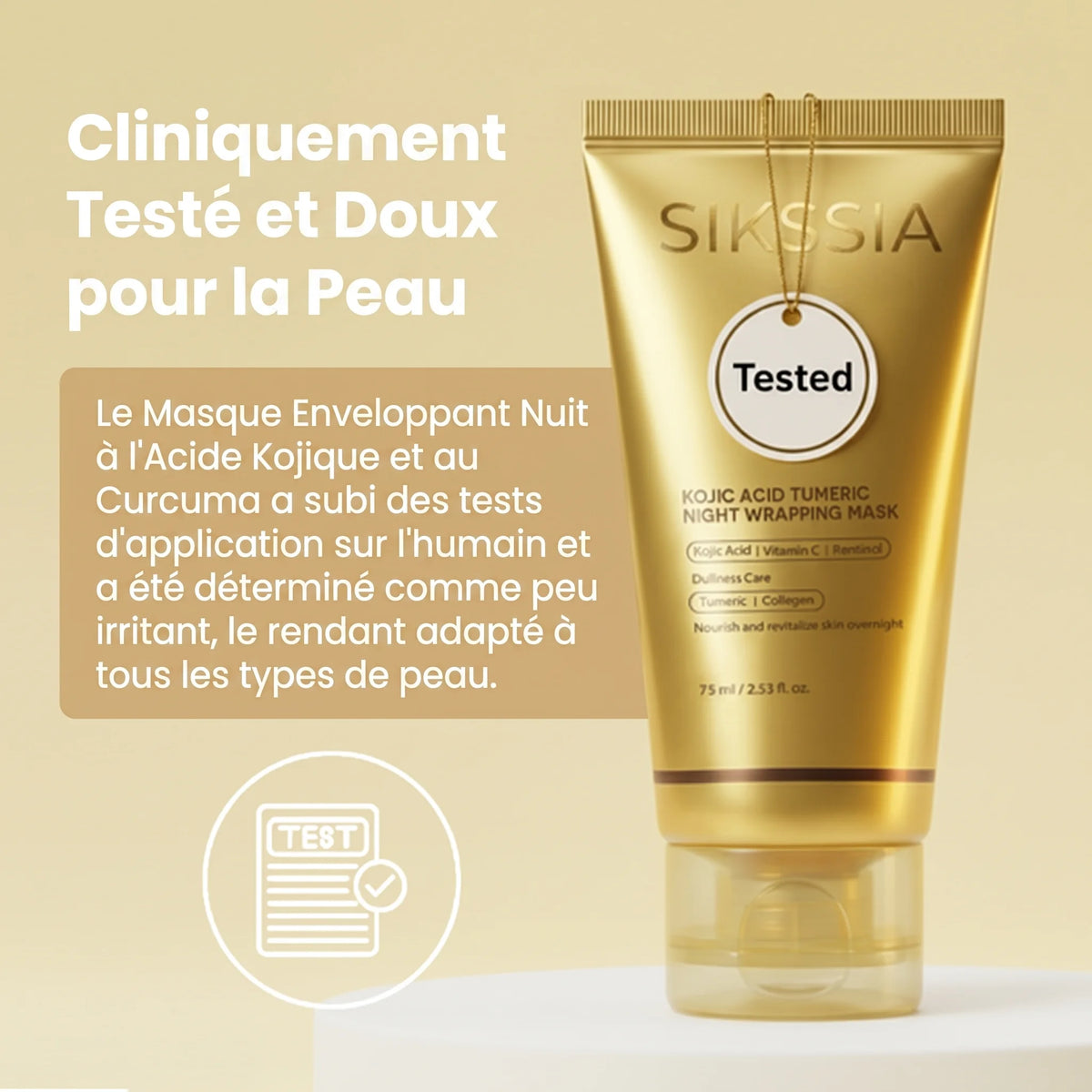 Masque Acide Kojique au Curcuma